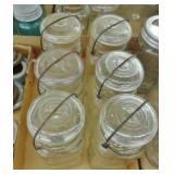 LOT GLASS CANNING JARS