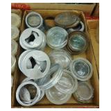 LOT GLASS CANNING JAR LIDS
