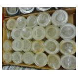 LOT GLASS CANNING JAR LIDS