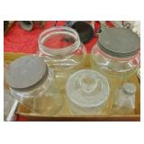 LOT GLASS JARS
