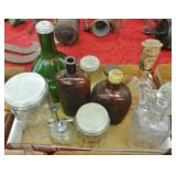 LOT GLASS DECANTERS