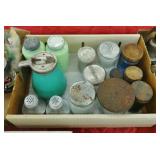 LOT GLASS JARS, CANNISTERS