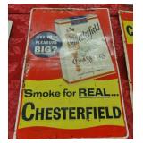 CHESTERFIELD ADVERTISING SIGN