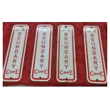 4 US BOUNDARY SIGNS