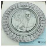 EISENHOWER PEWTER PLATE