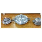 3PCS SILVERPLATE, VICTOR SILVER, MORE