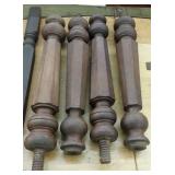LOT WOODEN TABLE LEGS
