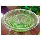 GREEN GLASS MIXING BOWLS