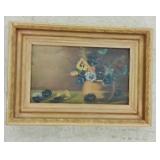 FLORAL STILL LIFE IN WOODEN FRAME
