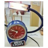 BUD LIGHT ELECTRIC LAMP CLOCK