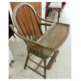 VINTAGE WOODEN HIGH CHAIR