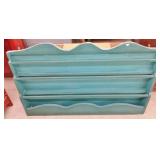 BLUE HANGING WALL SHELF