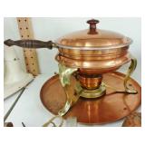 COPPER CHAFING DISH WITH TRAY