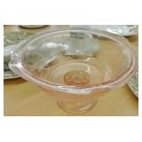 PINK GLASS FRUIT BOWL