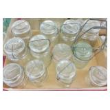 LOT 12 GLASS CANNING JARS