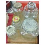 LOT 5 GLASS JARS