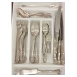 LOT 28PCS MIXED SILVERPLATE FLATWARE