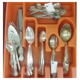 LOT 50PCS MIXED SILVERPLATE FLATWARE