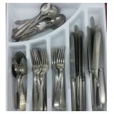 LOT 75PCS MIXED SILVERPLATE FLATWARE