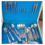 LOT 56PCS MIXED SILVERPLATE FLATWARE