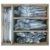 LOT 78PCS MIXED SILVERPLATE FLATWARE