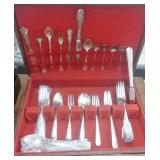 LOT 46PCS MIXED SILVERPLATE FLATWARE