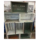 8 WOODEN CRATES