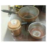 3PCS COPPER COOKWARE