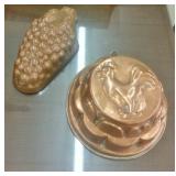 2 COPPER CAKE MOLDS