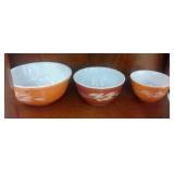 3 PYREX WHEAT PATTERN