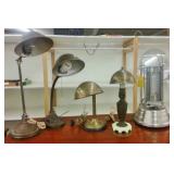 VINTAGE BRASS AND METAL LAMPS