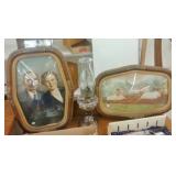 2 CURVED GLASS PHOTO FRAMES