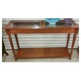 SOFA TABLE WITH GLASS INSERTS