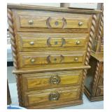 TWISTED WOOD CHEST OF DRAWERS