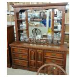 WOOD MIRRORED DRESSER