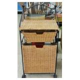 WICKER AND METAL STORAGE