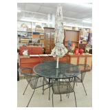 PATIO SET WITH UMBRELLA