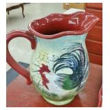 ROOSTER POTTERY PITCHER