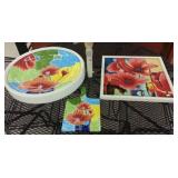 LOT CERAMIC WALL ART