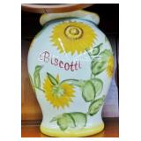 SUNFLOWER BISCOTTI JAR