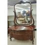 MAHOGANY DRESSER WITH LARGE MIRROR
