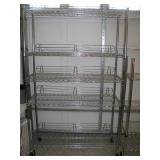 Rolling stainless rack $75