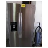 Whirlpool side by side refrigerator w/Ice and H2O dispenser $500