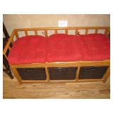 Red pillow bench $50