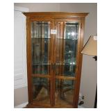 Corner curio cabinet $150