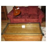 Love seat $75, guitar $75, coffee table $100