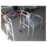 Walker and portable toilet