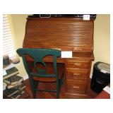 Roll top desk and chair $125