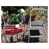 Walker and step stool