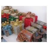 Lighted Xmas boxes and glass blocks